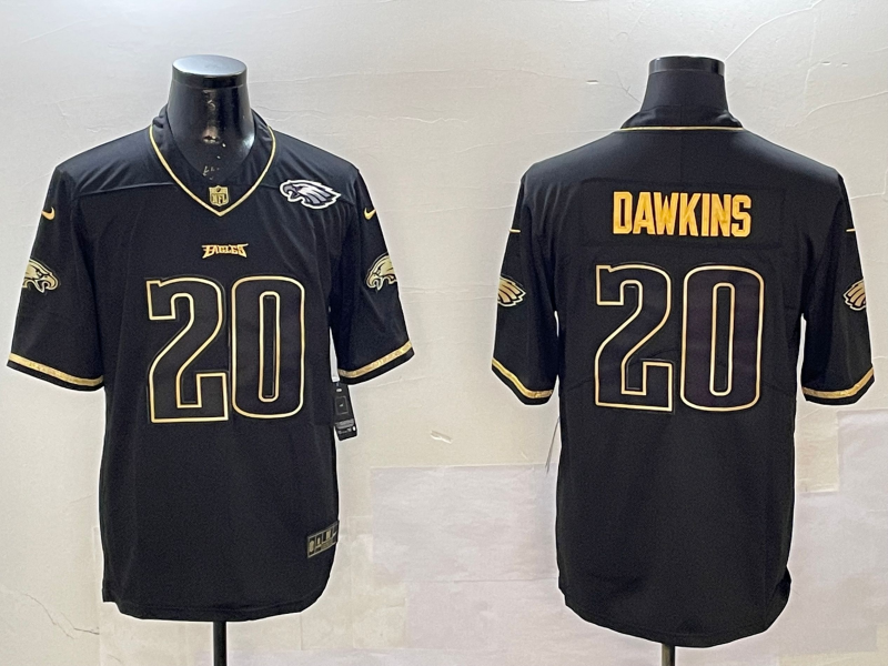 Men Philadelphia Eagles #20 Dawkins black 2025 Nike NFL jersey style 001
